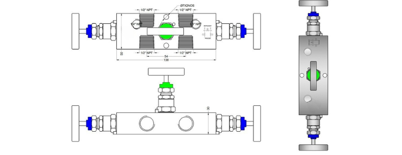 Pipe Gauge 90° Syphon Main View